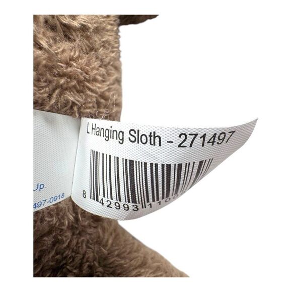 Vintage Hugfun Plush Sloth Stuffed Animal Toy Brown Tan Soft & Cuddly Large 24" - Picture 7 of 10